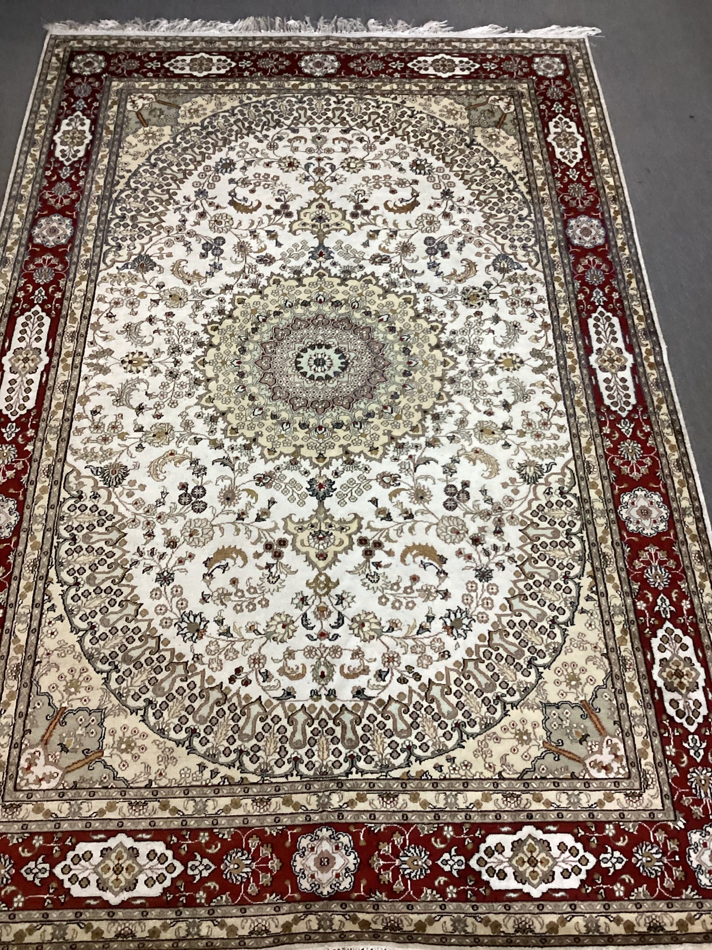 6 X 8’9 Silk Tabriz Rug