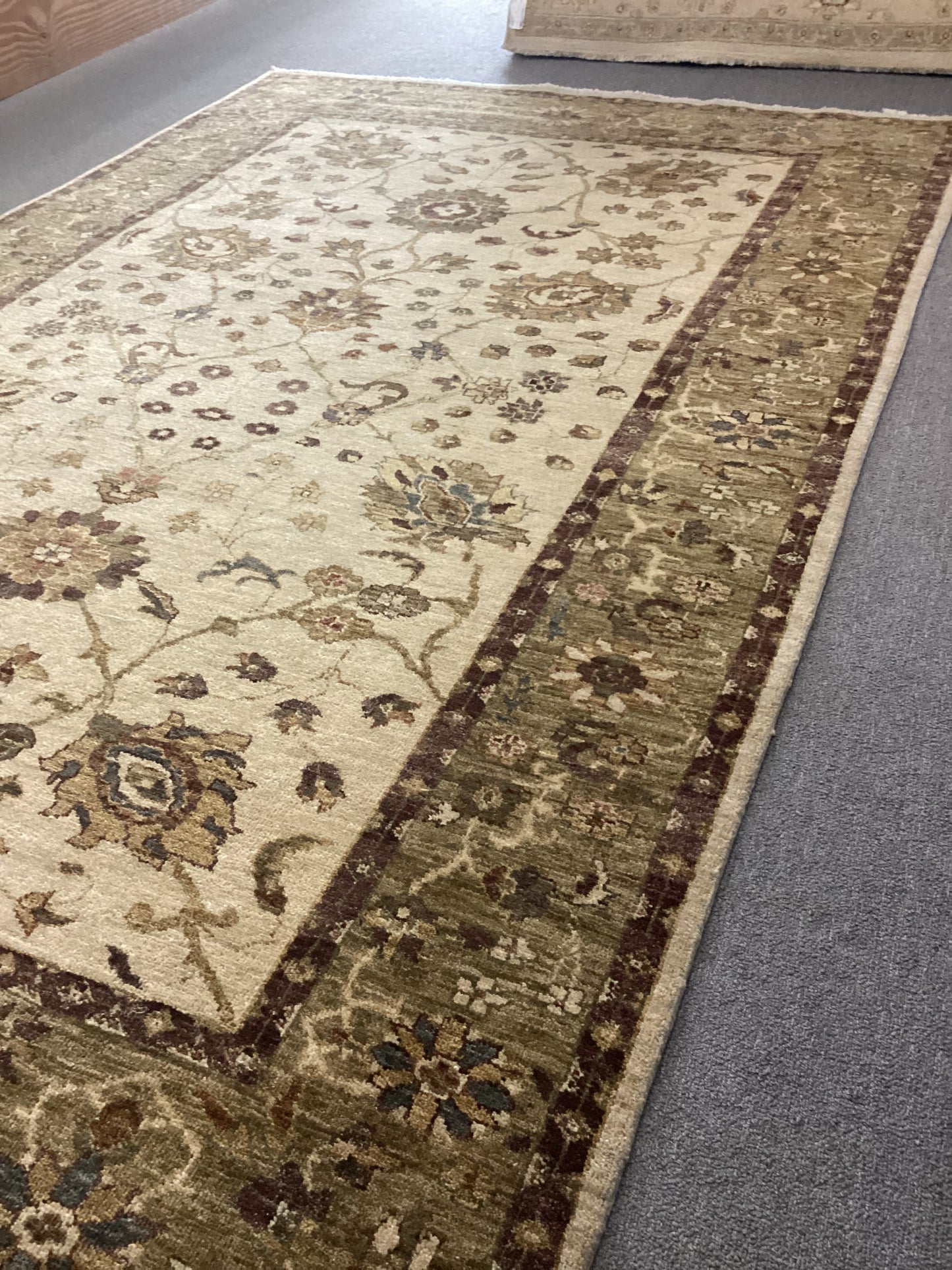 6 X 9’3 Ivory Indo Oushack Rug