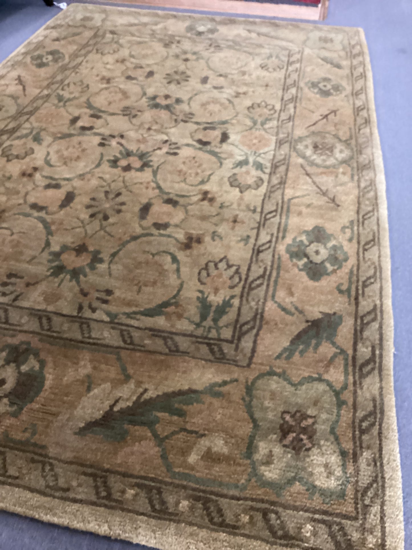 6’1 X 9’8 Green Indo Tibet Rug