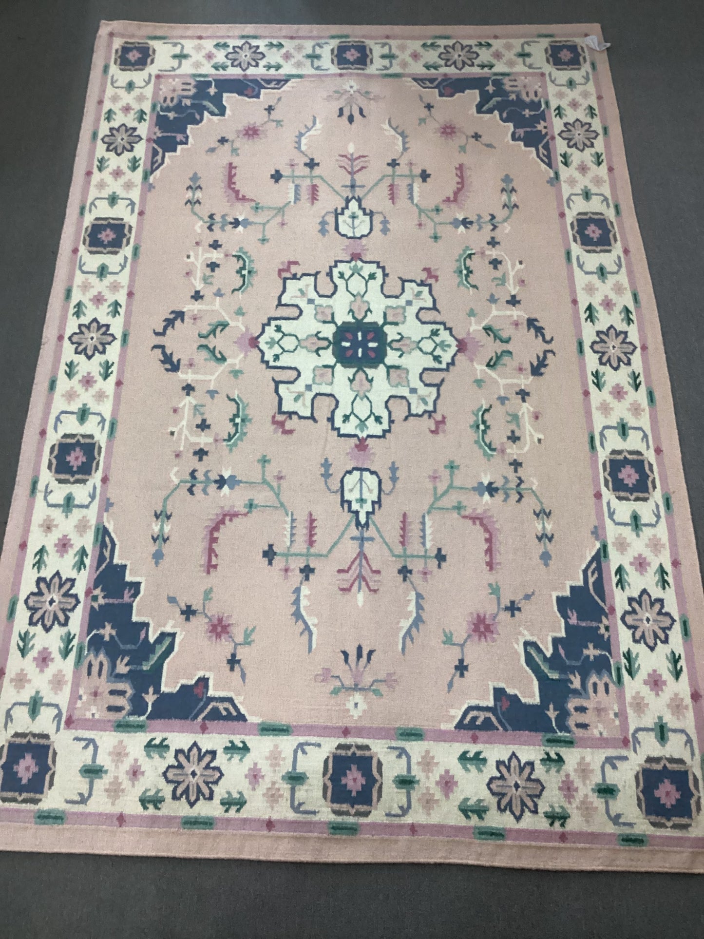 6 X 9’1 Pink Dhurrie Rug