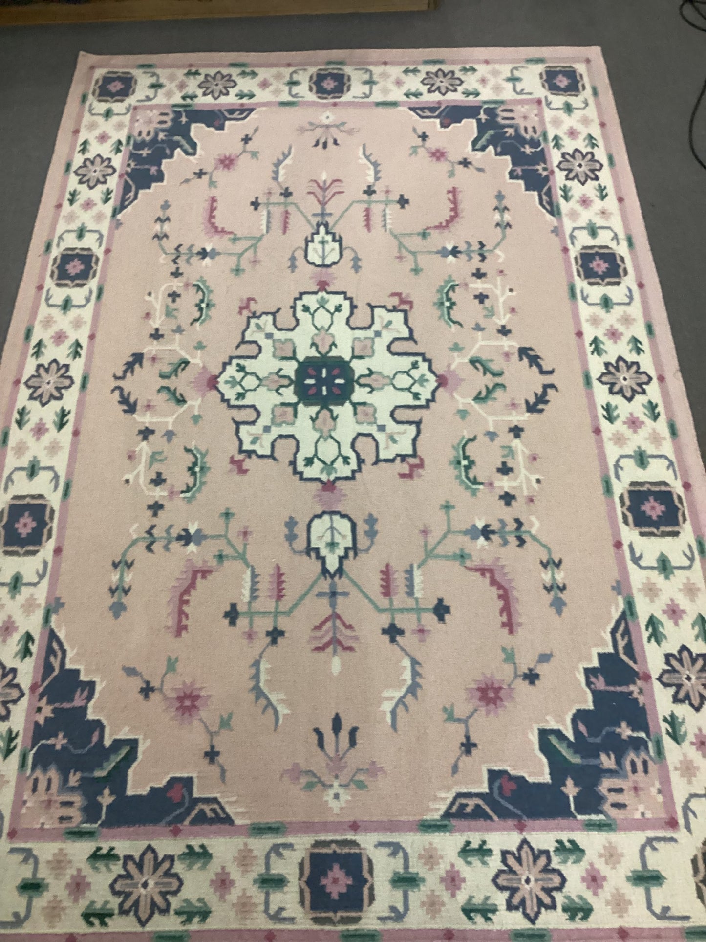 6 X 9’1 Pink Dhurrie Rug