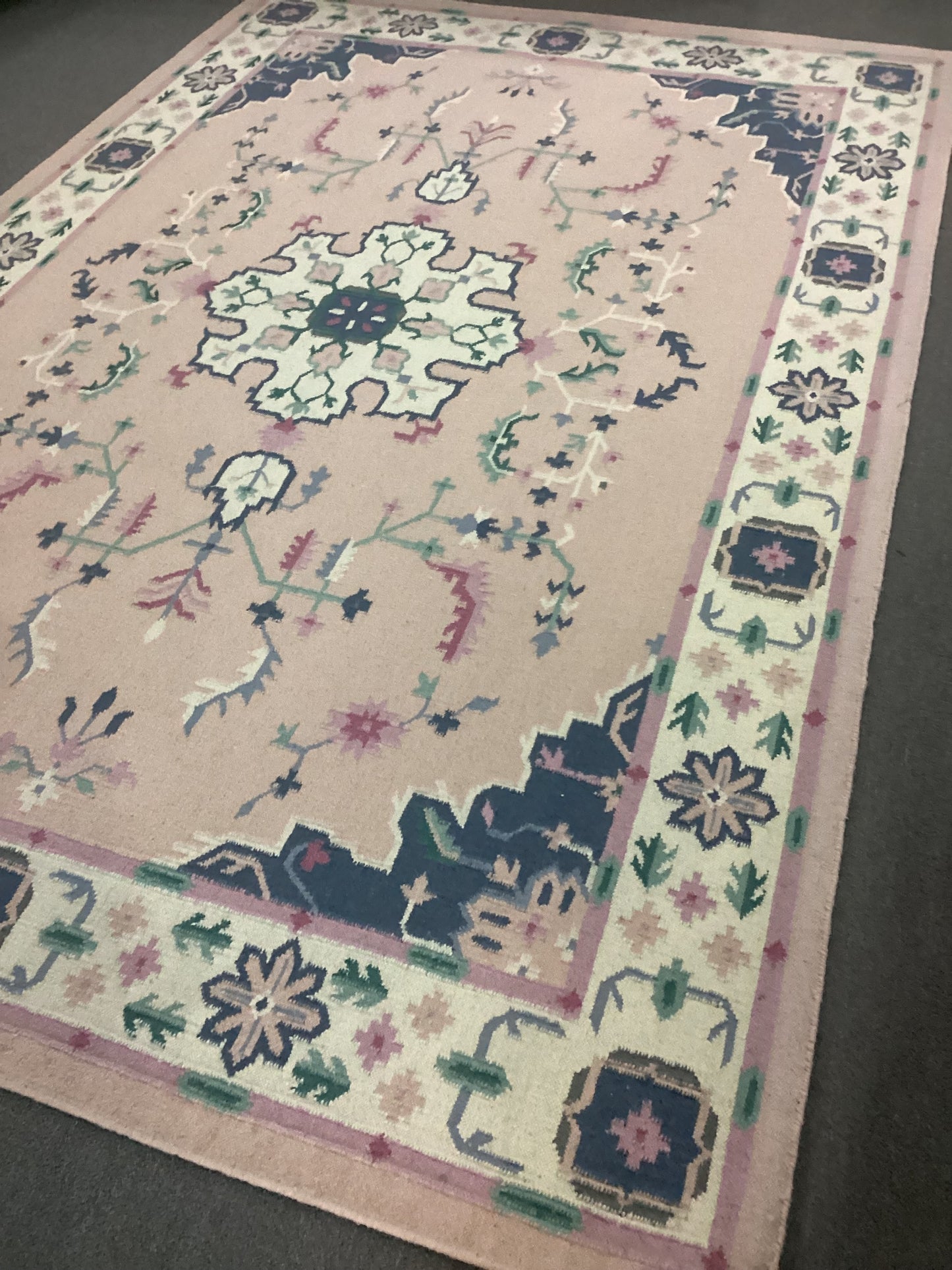 6 X 9’1 Pink Dhurrie Rug