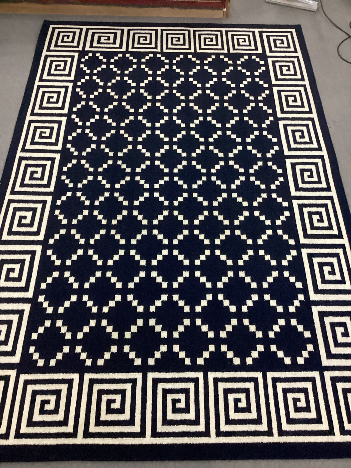 6 X 9 Blue Dhurrie Rug