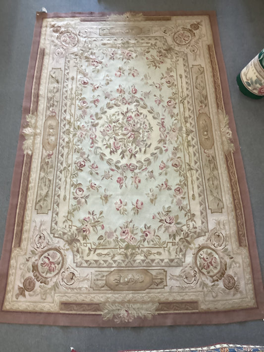 6 X 9 Beige French Abusson Tapesty