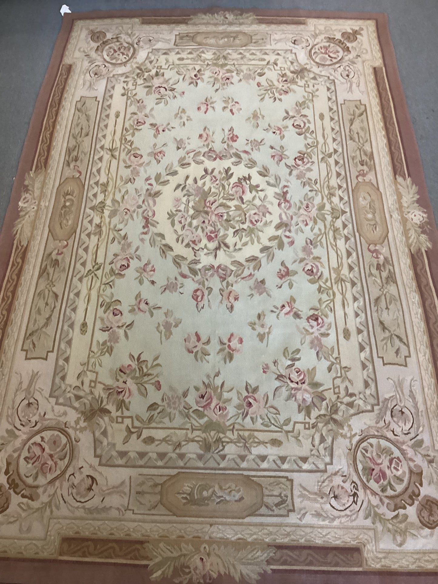 6 X 9 Beige French Abusson Tapesty