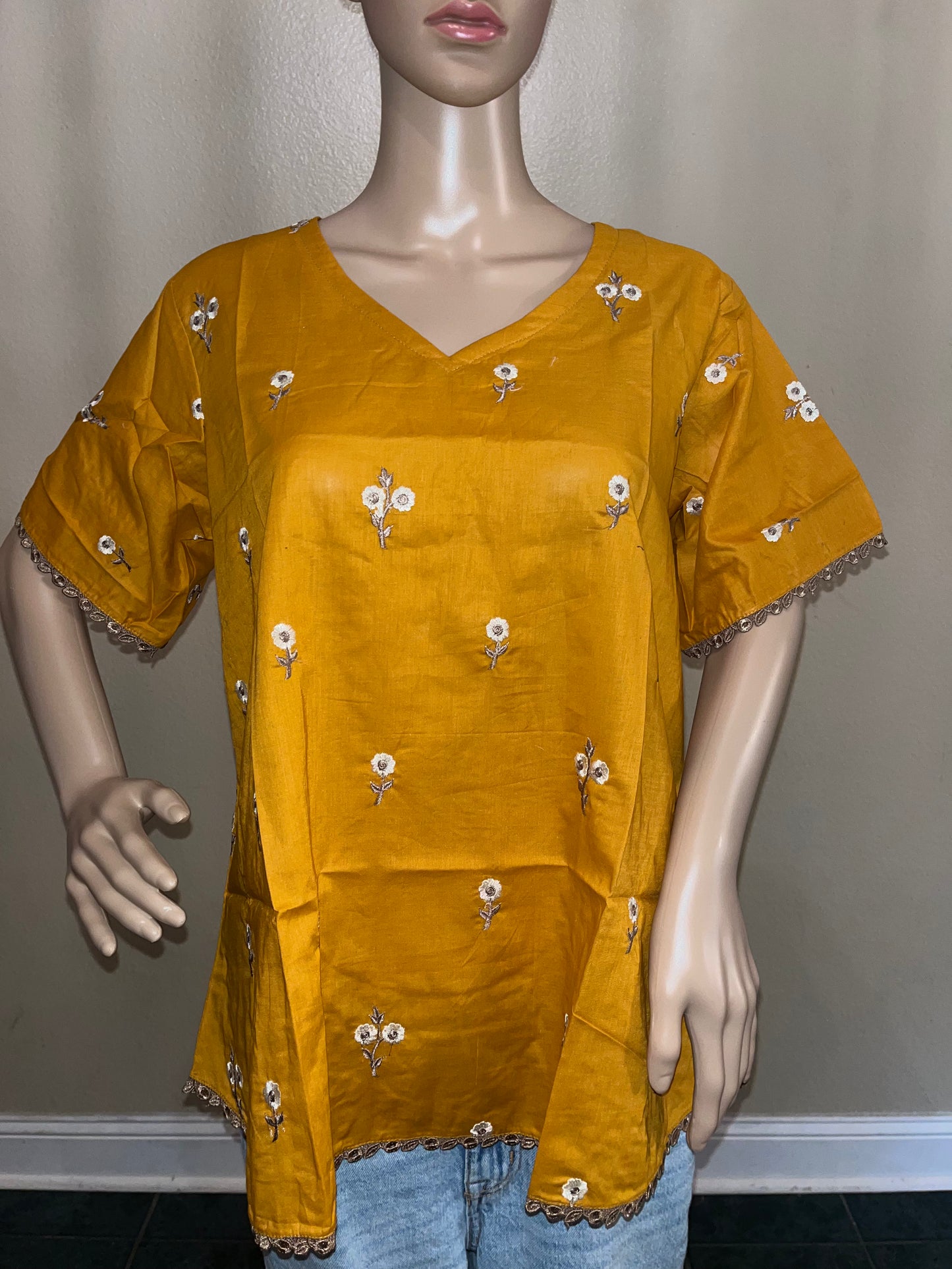 Yellow Floral Blouse