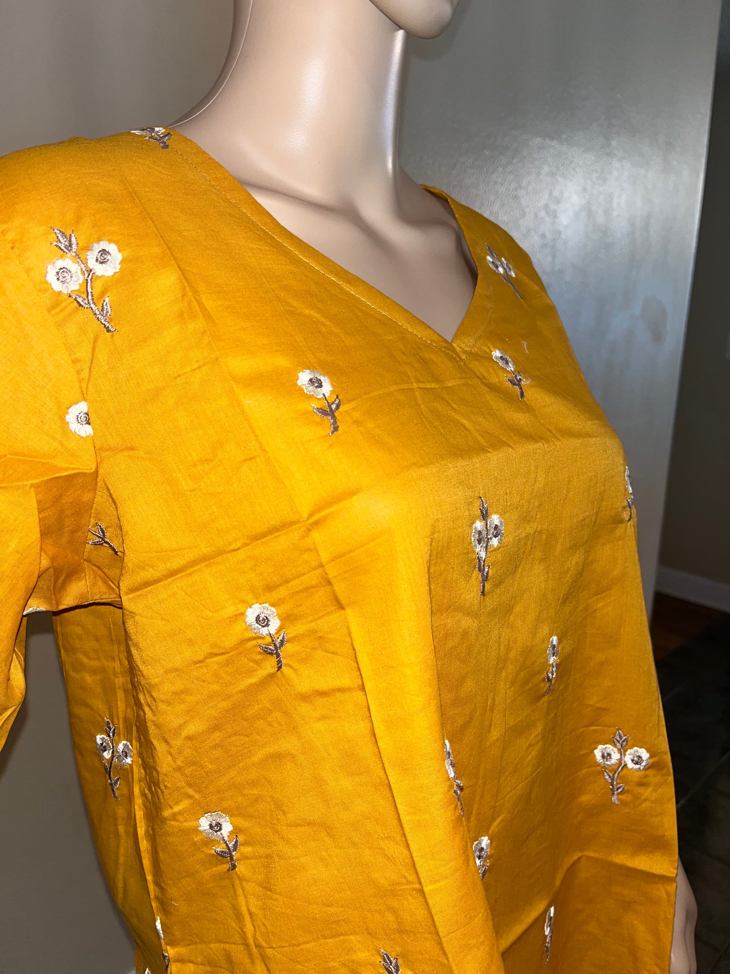 Yellow Floral Blouse